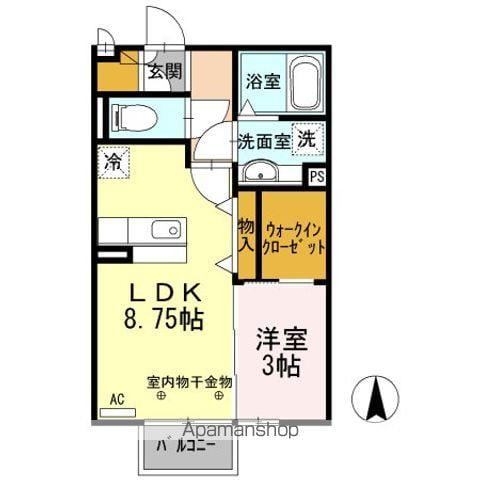 ル・リアン(1LDK/2階)の間取り写真