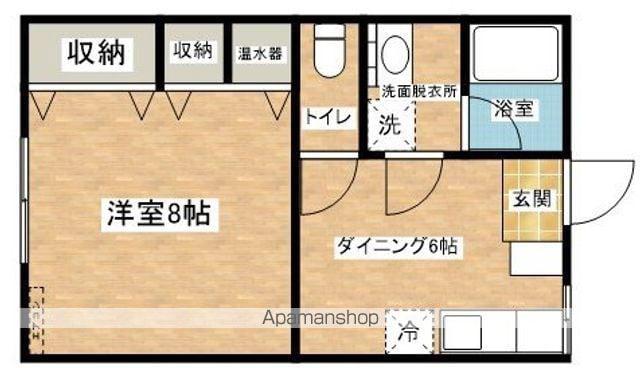 ドリームハウスⅡ(1DK/2階)の間取り写真
