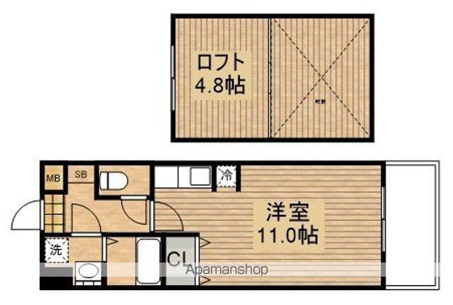 エンゼルプラザウエスト1(ワンルーム/10階)の間取り写真