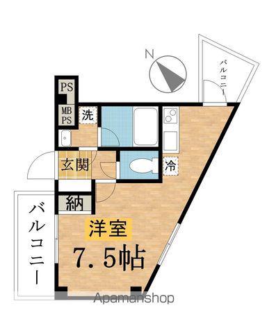 フレスコステージ(ワンルーム/2階)の間取り写真