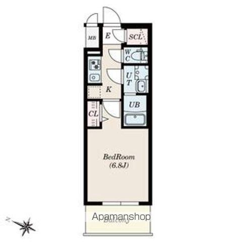 S-RESIDENCE熱田一番(1K/6階)の間取り写真