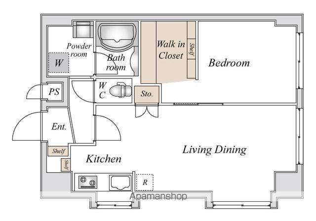 スペーシア池尻大橋 7階階 間取り