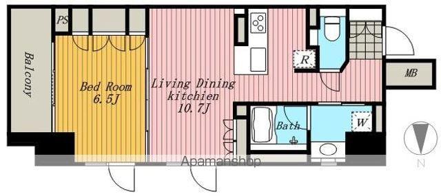 レジディア新御徒町(1LDK/9階)の間取り写真