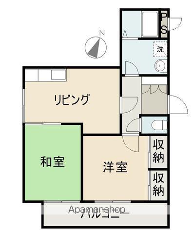 郡家グリーンハイツ(2DK/4階)の間取り写真