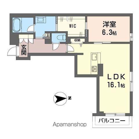 プライズコート戸田公園(1LDK/2階)の間取り写真