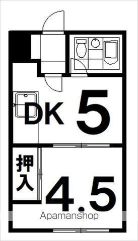TINY SQUARE(1DK/3階)の間取り写真