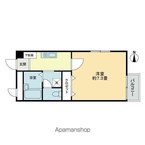 フォブール村尾(1K/2階)の間取り写真