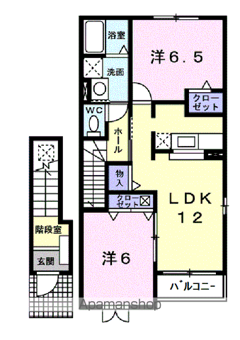 フォレストパーク参番館(2LDK/2階)の間取り写真