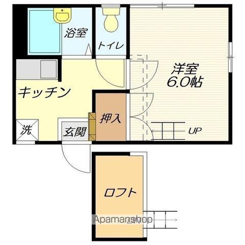 サンジュエル桜田(1K/2階)の間取り写真