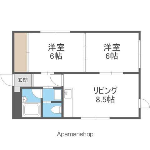 広和ハイツ第7(2DK/3階)の間取り写真