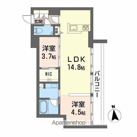 ON THE T(2LDK/3階)の間取り写真