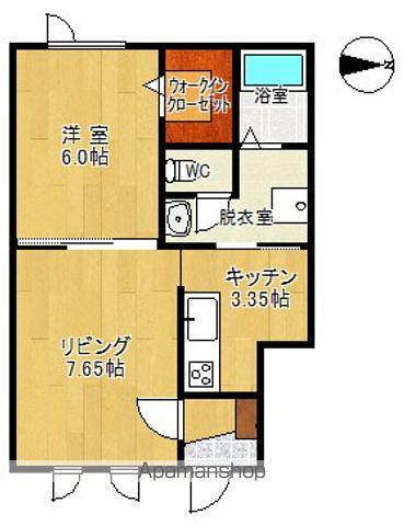 レジデンス アイ Ⅰ(1LDK/2階)の間取り写真