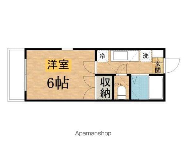 プランドール(1K/2階)の間取り写真