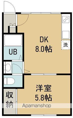 ハイツジャスパー(1DK/2階)の間取り写真