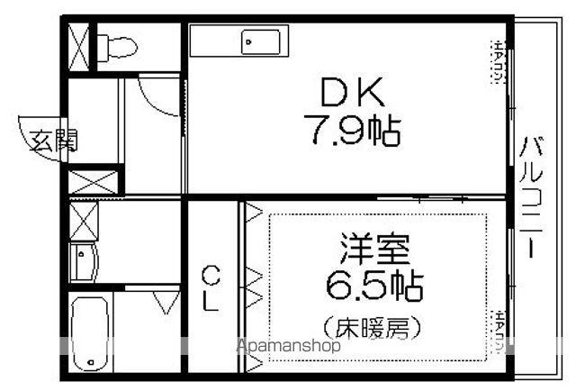 ブエナビスタ大津ウエスト(1LDK/3階)の間取り写真