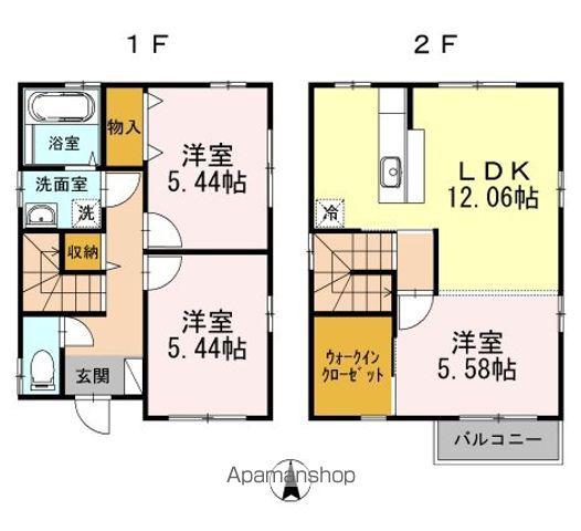 ローズコート　Ｃ棟(3LDK)の間取り写真