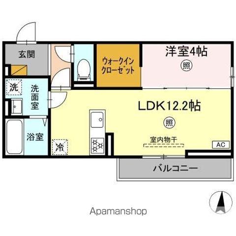 アウローラ(1LDK/2階)の間取り写真