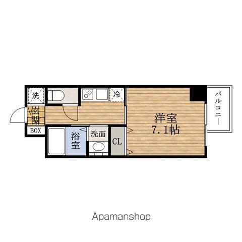 アールOSAKAグランデ(1K/3階)の間取り写真