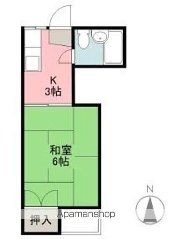 和風アパート和(1K/1階)の間取り写真