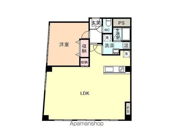 プラドール荒町(1LDK/3階)の間取り写真
