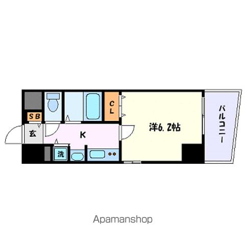 プレサンス泉シティアーク(1K/3階)の間取り写真