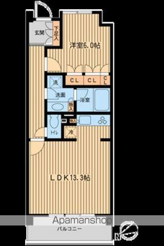 HF若林公園レジデンス(1LDK/4階)の間取り写真
