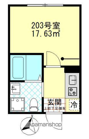 ブローテ四ツ木(1K/2階)の間取り写真