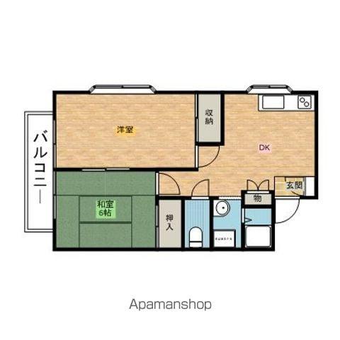 グランシャリオ5・6番館(2DK/2階)の間取り写真