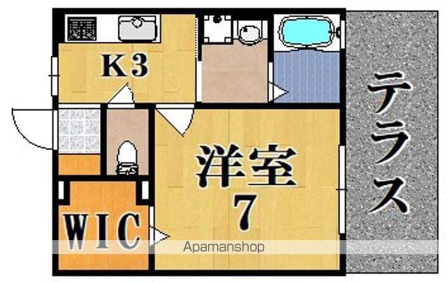 ハーモニア(1K/1階)の間取り写真