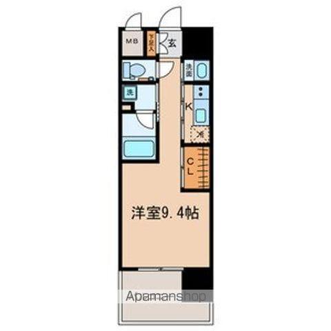 GRAND ESPOIR IZUMI(1K/8階)の間取り写真