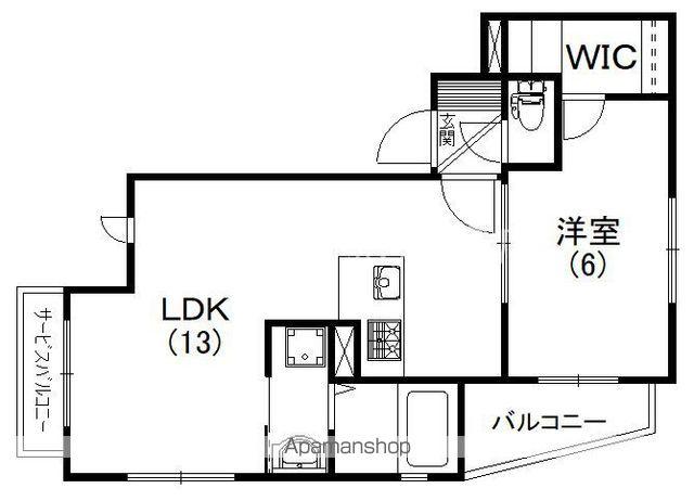 LA GRANDE MAISON Ⅲ(1LDK/3階)の間取り写真
