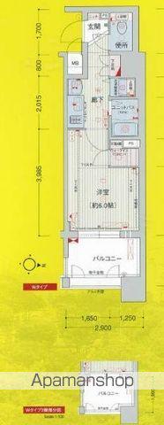 プレサンス泉セントマーク(1K/2階)の間取り写真