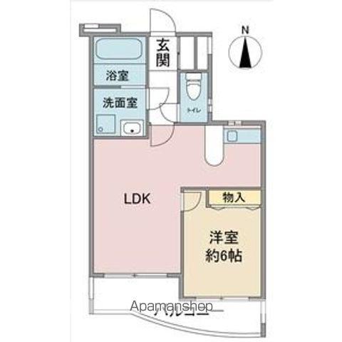 ウェルトータス(1LDK/3階)の間取り写真