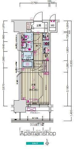プレサンスTHE新栄(1K/11階)の間取り写真