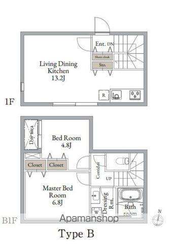 LIVE FLAT 東高円寺Ⅱ(2LDK/1階)の間取り写真