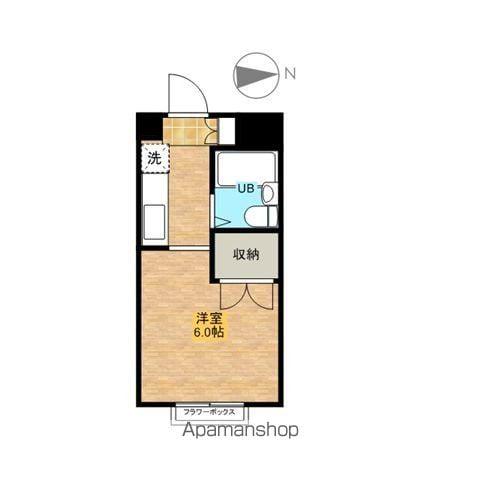 JANECK・館町(ワンルーム/3階)の間取り写真