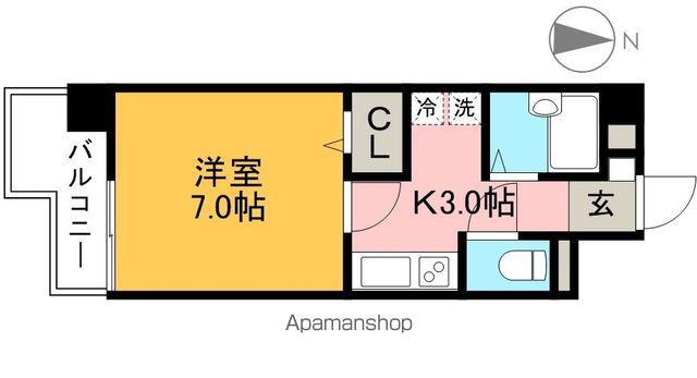 GRAND COURT鷹匠町(1K/8階)の間取り写真