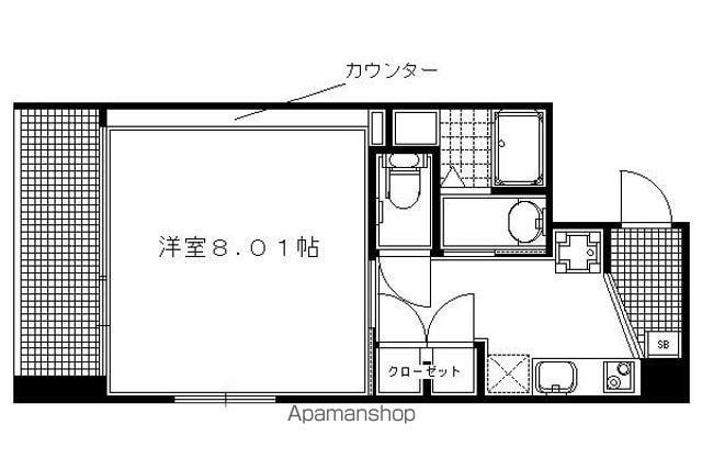 プラネシア京阪出町柳(1K/4階)の間取り写真