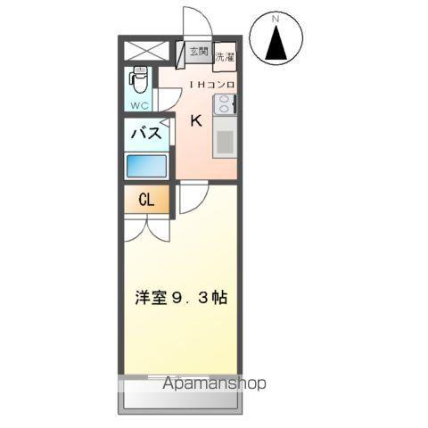プレジデント岩沼(1K/3階)の間取り写真