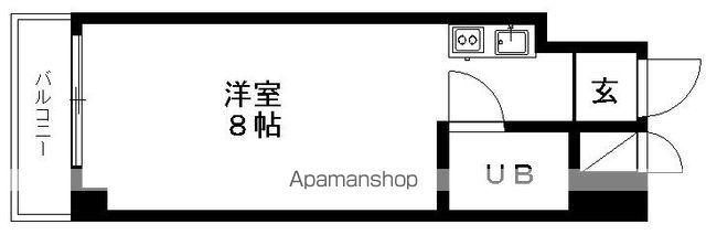 橘ハイツ(ワンルーム/4階)の間取り写真