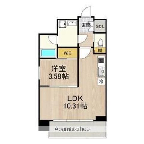 プレジオ弁天町ASIAN(1LDK/6階)の間取り写真