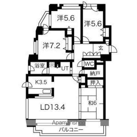 プレステージ南平岸(4LDK/1階)の間取り写真
