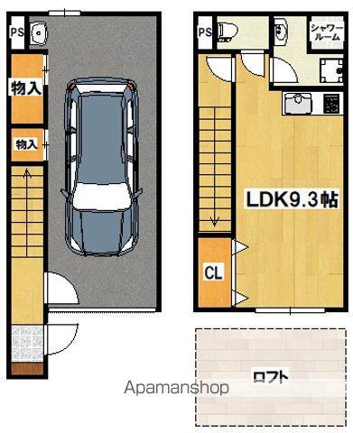 ネオガレ初芝(ワンルーム/2階)の間取り写真