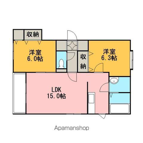 グラナータⅡ(2LDK/1階)の間取り写真