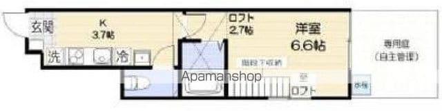 武蔵野テラス(1K/1階)の間取り写真