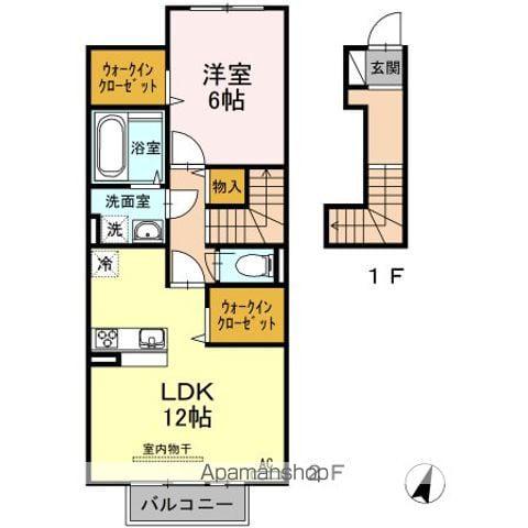スペリアージュ西本町(1LDK/2階)の間取り写真