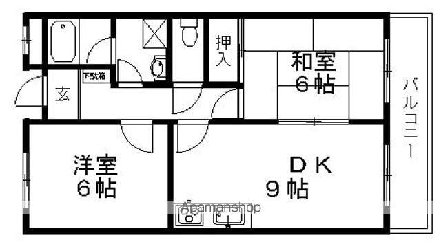 NEO MILLENNIUM(2DK/3階)の間取り写真