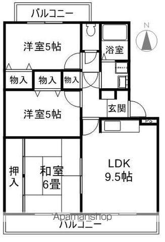 コンフォート北澤(3LDK/3階)の間取り写真
