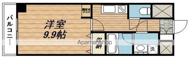 グランド(1K/7階)の間取り写真