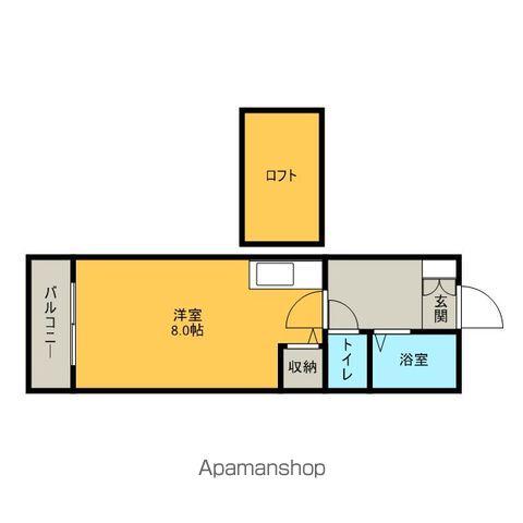 エルボン香椎A棟(ワンルーム/1階)の間取り写真
